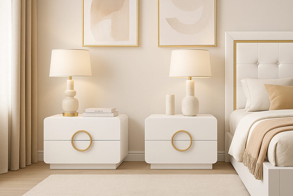 Mesa de Cabeceira-Branco glossyL580 x L414 x A480 