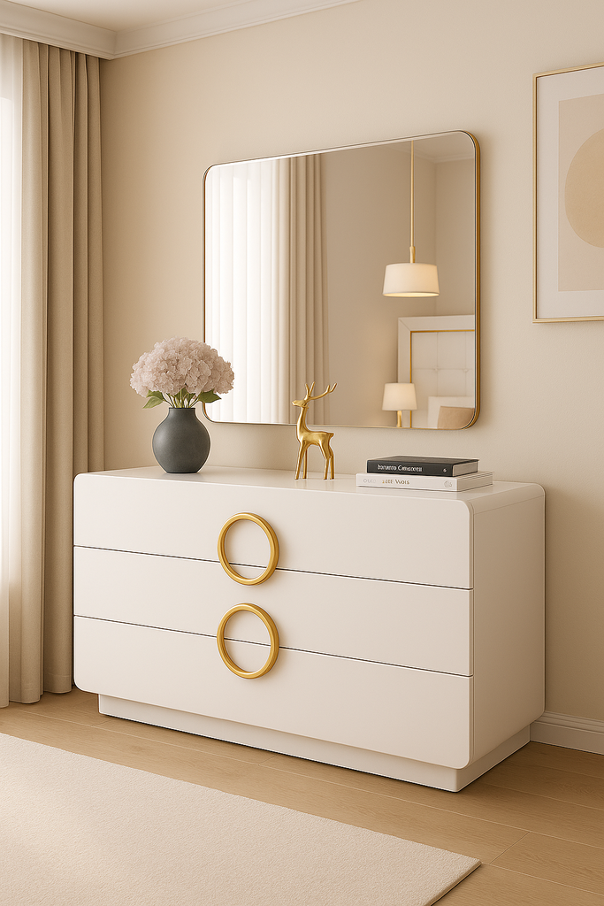 Aparador de quarto- Branco glossy- L1200 x L415 x A800 