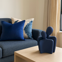 Set 2 Peça Decorativa  Azul ceramica