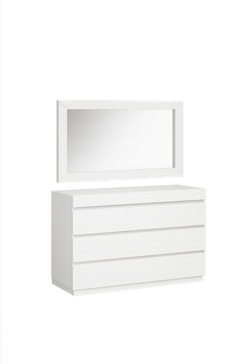 [99765-DGWT] Aparador de quarto L1200 x L415 x A800 Branco glossy